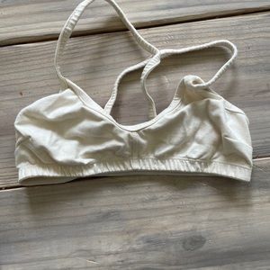 Pansy Cross Bra small 32B white